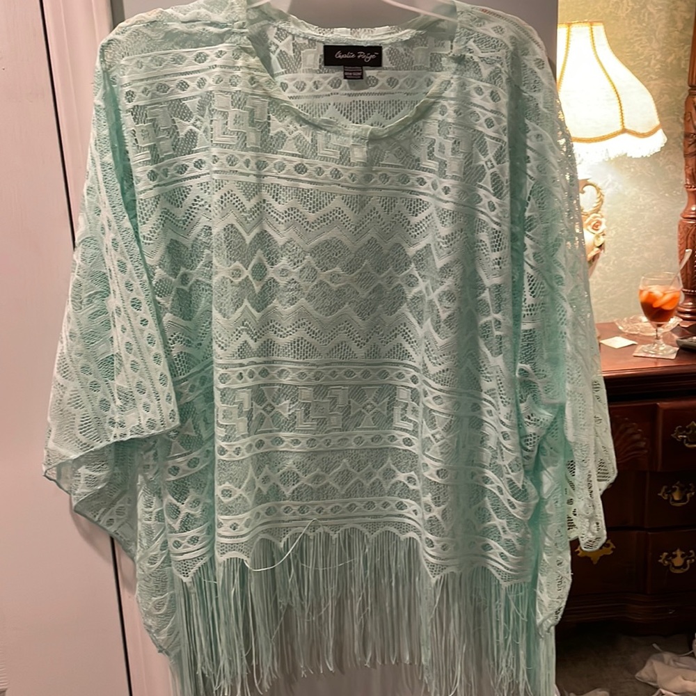 Poncho like cover up.